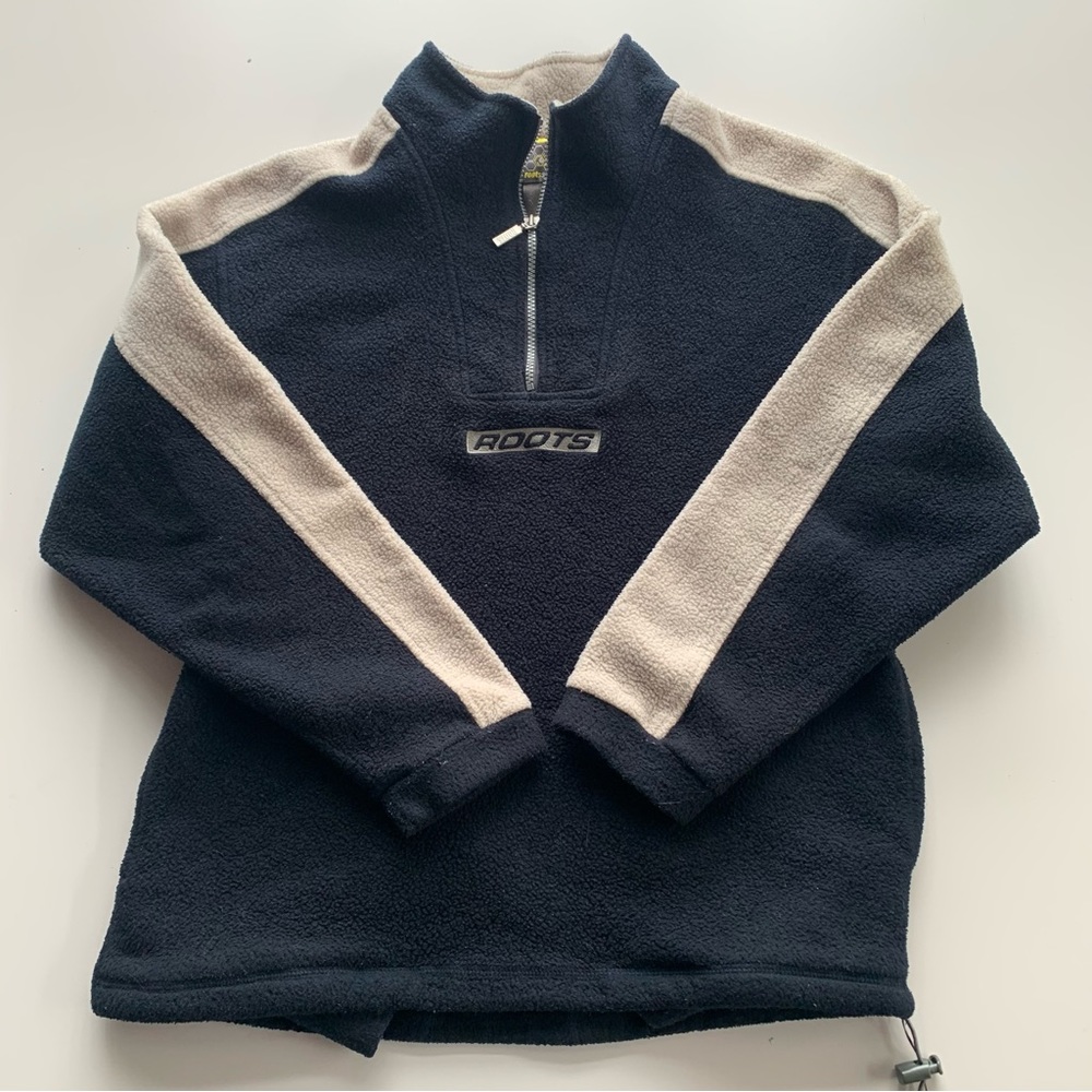 Vintage Roots Fleece Quarter Zip Sweater - oversized